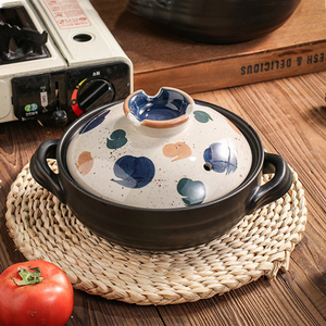 日本のセラミックスープポット調理器具セット手描きエナメルキッチンキャセロール環境にやさしい調理ポットセット - Product Image 4