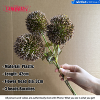 DC332 Bouquet de 3 têtes de chardon artificiel vintage en plastique pour décoration florale de table ou toile de fond de mariage bohème – Fournisseur d'usine