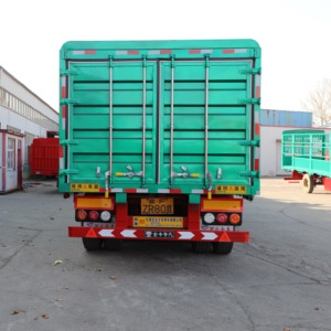 <span class=keywords><strong>60</strong></span> Ton 3-assige stalen veetransport aanhanger met zijwanden en hekwerk voor vee, schapen en kippen, JINFENG - Product Image 4