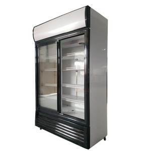 Réfrigérateur congélateur <span class=keywords><strong>professionnel</strong></span> à froid ventilé, à température unique, avec double porte en verre trempé pour la maison - Product Image 3