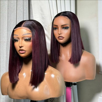 Pelucas de cabello humano liso vietnamita sin procesar 2*6 4*4 13*6 SDD Bob HD Lace Front al por mayor, rubio ceniza, sin pegamento