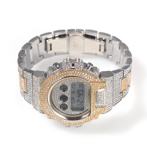 นาฬิกาข้อมือผู้ชาย <span class=keywords><strong>UWIN</strong></span> ประดับเพชร CZ หรูหรา สไตล์แร็ปเปอร์ - Product Image 2