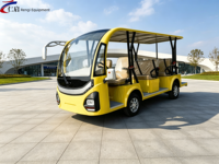 Autobús Turístico Eléctrico de 11 Plazas, 4 Filas, 72V 100Ah, Autonomía de 80-100 km, Colores Personalizados para Resorts y Zonas Turísticas, Disponible en Stock