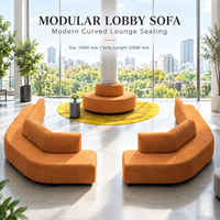 Modernes Rundes Modulares Sofa mit Stoffbezug für Hotel-Lobby Loungebereich Öffentliche Sitzlösung