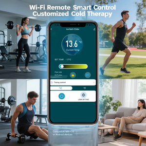 0 Derece Soğuk Dalma Buz Banyosu Soğutucu Paslanmaz Çelik 1 Kişilik Su Soğutma Sistemi Soğutma Isı Değişim Ekipmanı Ozon - Product Image 3