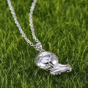 Collana con ciondolo a forma di pallone da calcio per donna, stile sportivo semplice, catena a clavicola, gioielli alla moda - Product Image 6