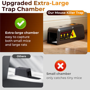 Trampa Eléctrica <span class=keywords><strong>para</strong></span> <span class=keywords><strong>Ratas</strong></span> de Alta Eficiencia, Eliminador de Ratones Instantáneo e Inteligente, Funcionamiento con Batería, Trampa <span class=keywords><strong>para</strong></span> Roedores Automática y Humana - Product Image 2