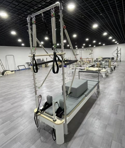 เครื่องออกกำลังกายพิลาทิสแบบฮาล์ฟทาวเวอร์ รุ่นปรับแต่งได้ ผลิตจากไม้เมเปิลคุณภาพสูง ทนทาน พร้อมคุณสมบัติปรับระดับได้ เหมาะสำหรับใช้ในฟิตเนสเชิงพาณิชย์ - Product Image 5