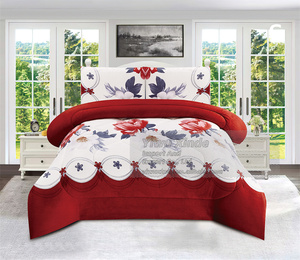 Mùa Đông Thời Trang Sang Trọng Chăn 3Pcs Thiết Lập Mùa Đông Ấm Áp Mềm In Flannel Lông Cừu Borrego Mùa Đông Dày Comforter - Product Image 5