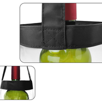 Sac Réfrigérant Rond Sûr en PVC pour Bouteille de Vin, Seau à Glace Portable et Pliable, Pochette Rafraîchissante Transparente avec Poignée en Nylon