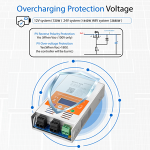 작지만 정확한 MPPT 태양광 충전 컨트롤러 60A 12V 24V 48V 자동 배터리 전압 식별 + WIFI - Product Image 5