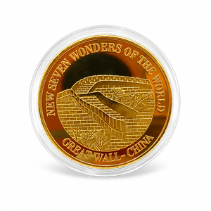 Juego de Monedas de las Siete <span class=keywords><strong>Maravillas</strong></span> <span class=keywords><strong>del</strong></span> <span class=keywords><strong>Mundo</strong></span> 2026, Chapadas en Oro, Hierro con Relieve 3D, con Estuche - Product Image 2