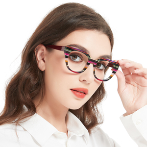 Montures de lunettes optiques classiques en acétate œil de chat polychromes pour femmes, dernier design vintage - Product Image 4