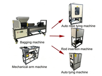 Machine d'emballage de sacs de champignons à haute efficacité avec système de bâtonnets, machine d'ensachage de champignons shiitake en sciure de bois à vendre