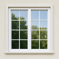 Ventana Abatible de Aluminio con Triple Acristalamiento Low-E Personalizada, Ventanas Abatibles de Doble Acristalamiento con Barra Antirrobo para Ahorro de Energía