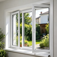 Ventanas de PVC/UPVC de Doble Acristalamiento Duraderas, Venta al por Mayor de Fábrica, Ventanas Abatibles y Correderas de Vidrio Templado Insonorizadas
