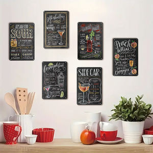 Letrero Metálico Vintage con Recetas de Cócteles, Amaretto Sour, Manhattan, Bloody Mary, Decoración Retro para Pared de Bar, Hogar, Cocina, Pub - Product Image 2