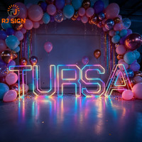 Lettres et chiffres géants lumineux RGB néon de 3, 4, 5 et 6 pieds pour grands événements, mariages, anniversaires, fournitures de fête, signalétique LED