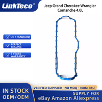 Junta de cárter de aceite de motor Linkteco para Jeep Grand Cherokee Wrangler Comanche 4.0L L6 OHV 12V 1992-2006 OS21003 53007568AC OS34308R