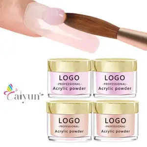 Bán Buôn Nhãn Hiệu Riêng Chuyên Nghiệp Lọ Số Lượng Lớn Gói Long Lanh Rõ Ràng Bìa Màu 3 Trong 1 Nail Acrylic Bột Cho Móng Tay