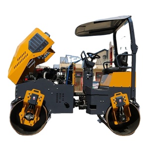 Mini-compacteur vibrant à double tambour pour routes en asphalte, entraînement hydraulique 3 tonnes, puissance 25 kW, pour le compactage du sol - Product Image 1