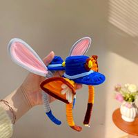 Pince à cheveux en peluche Nick Lapin Policier Zootopia, fait main, nouveau style, serre-tête unisexe avec oreilles de lapin, accessoire de tête pour parc d'attractions