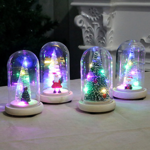 Wooden glass dome <b>Christmas</b> <b>tree</b> ornament, glowing <b>mini</b> <b>Christmas</b> <b>tree</b>, <b>Christmas</b> gift, <b>Christmas</b> decoration, cedar - Product Image 4