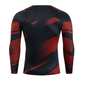 T-shirt de sport à manches longues de compression, couche de base, séchage rapide, respirant, avec logo personnalisé, pour la course, la gym et l'entraînement - Product Image 2