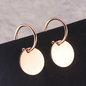 Pendientes de Aro Colgantes de Acero Inoxidable para Mujer, Diseño Geométrico en Forma de C, Regalo de San Valentín - Product Image 4