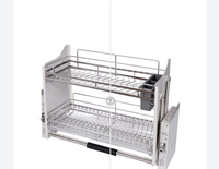 Tunuosen Étagère de Rangement Moderne Extensible en Acier Inoxydable Écologique Multi-Fonction à 2 Niveaux pour Épices et Légumes, Garantie 3 Ans