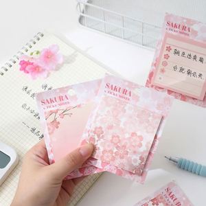 HengXin Sakura Sticky Note Cute Stationery Notepad With Sticky Kawaii School Supplies Memo <b>Pad</b> 3*3 - Product Image 3