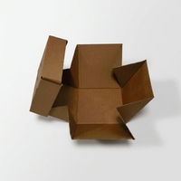 Boîtes d'emballage alimentaire en carton ondulé kraft recyclé perforé rigide pliable avec logo personnalisé en gros