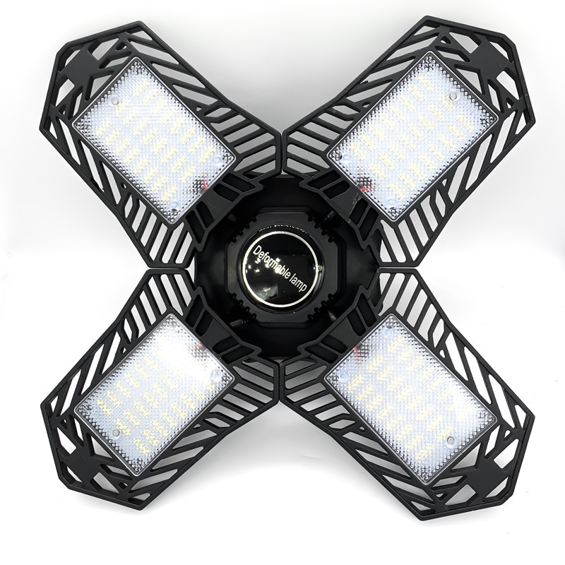 Motion Sensor Free Angle Adjustable 3 Leaves Radar Bright Led Garage Light High Lumen Led High Bay Light For Workshop Market