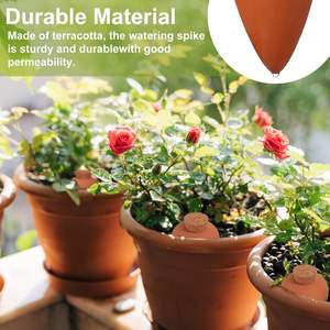 Nouveauté Pots Olla en argile faits à la main Pots d'arrosage en poterie avec liège pour le jardin comme système d'irrigation de pots de fleurs - Product Image 6