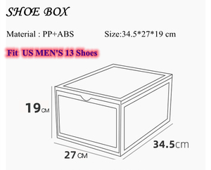 Boîte de rangement pour chaussures magnétique transparente de haute qualité, lot de 6, avec design pliable par injection, matériau écologique PP+ABS pour les amateurs de sneakers - Product Image 6