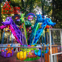 Équipement de parc d'attractions Luna Park, attractions de fête foraine, balançoire girafe, chaise volante rotative, balançoire à ondes à vendre