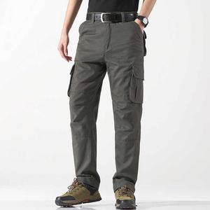 Vente en gros de pantalons pour hommes, salopette ample à grandes poches, sports d'extérieur, <span class=keywords><strong>jogging</strong></span>, pantalons de travail tactiques décontractés en coton à <span class=keywords><strong>taille</strong></span> élastique - Product Image 3