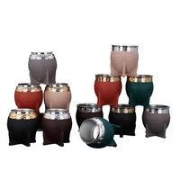 Tasse à Yerba Maté en Acier Inoxydable du Fabricant, Tasse Isotherme Sous Vide en Cuir 8oz, Tasse à Maté Argentin en Cuir avec Paille et Cuillère