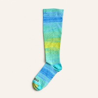 Chaussettes de compression respirantes antibactériennes Glacier Custom Knee High Support Spandex/Nylon/Coton pour la course à pied, 15-20 mmHg