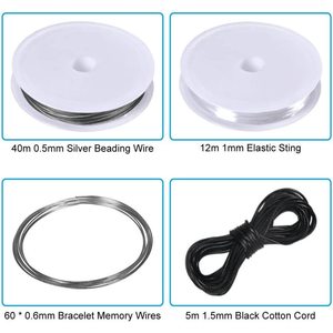Diy Jewelry Making Kit Alloy Findings With Pliers Tweezers <b>Wire</b> And Tools For Bracelet Necklace <b>Crafting</b> - Product Image 2