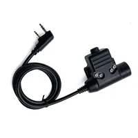 Tactico Gear ABS Push Talk Standar U94 PTT Radio Headset In-Ear Berkabel Peralatan Taktis Baofeng Ham Radio UV-82 UV-5R 888S