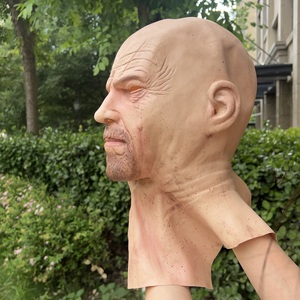 قناع تنكري للوجه بالكامل واقعي من اللاتكس، قناع رعب مخيف لرجل عجوز للهالوين، أقنعة حفلات - Product Image 4