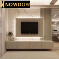 Meuble TV Knowdow sur mesure, style moderne et minimaliste, en bois massif, design sur mesure pour salon, bureau, extérieur, meuble TV de luxe