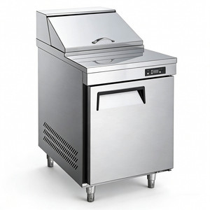 Réfrigérateur Commercial 1/2/3 Portes, Table de Préparation Sandwichs et Salades, Congélateur de Cuisine, Plateforme en Acier Inoxydable, Meilleures Ventes - Product Image 1