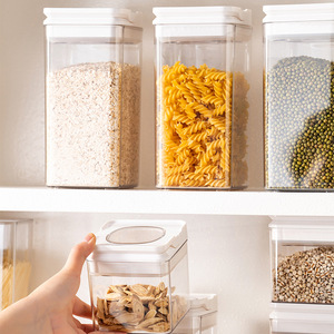 Airtight <b>Storage</b> <b>Jar</b> Rectangle 600ml 1200ml 1800ml Clip-On Lid Food Grade <b>Kitchen</b> Grain Container - Product Image 3