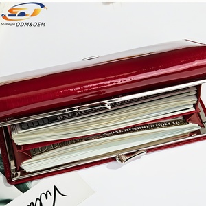 Cartera larga de piel de vaca de gran capacidad para mujer con logotipo personalizado He Wu <span class=keywords><strong>Shi</strong></span> <span class=keywords><strong>Shang</strong></span> - Product Image 4