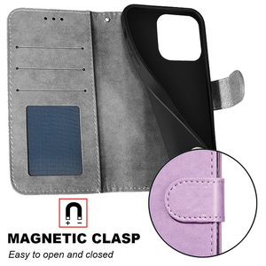 Étui portefeuille rétro en cuir PU avec fentes pour cartes pour iPhone 17 16 15 14 13 Pro Max - Product Image 4