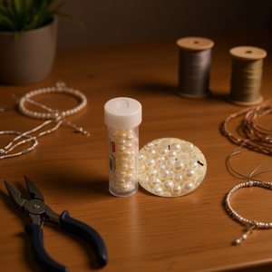 Perles Ilan Abalorios Perla 8mm de couleur nacrée pour la fabrication de bijoux - Product Image 2