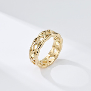 Cross-border personalized Celtic eternal woven knot <b>titanium</b> steel <b>ring</b>, openwork unisex jewelry - Product Image 4