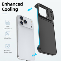 Funda Magnética sin Marco con Anillo Metálico para Cámara y Soporte, Carcasa Mate de PC a Prueba de Golpes para iPhone 13 14 15 16 17 18 Pro Max